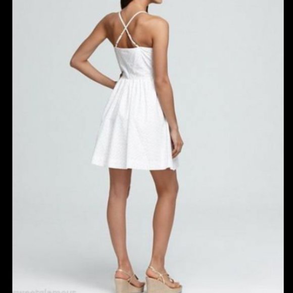 Lilly Pulitzer Neon Zip Resort Dot Fit Flare Dress - Picture 2 of 10